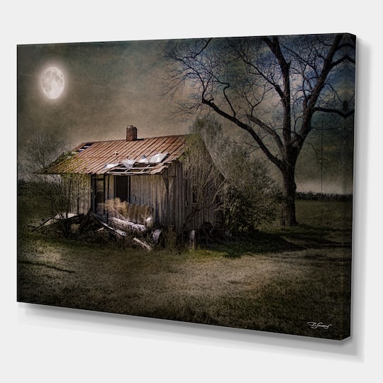 Designart - Forgotten in Moonlight - Farmhouse Canvas Artwork